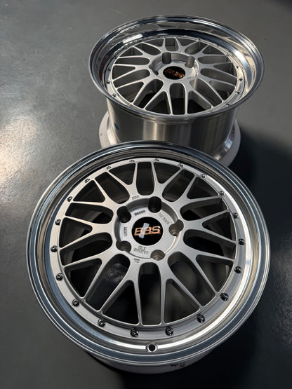 New 19x8.5 19x11 Overdrive LM Classic Forged (4 wheels) Porsche Carrera 5x130 Silver
