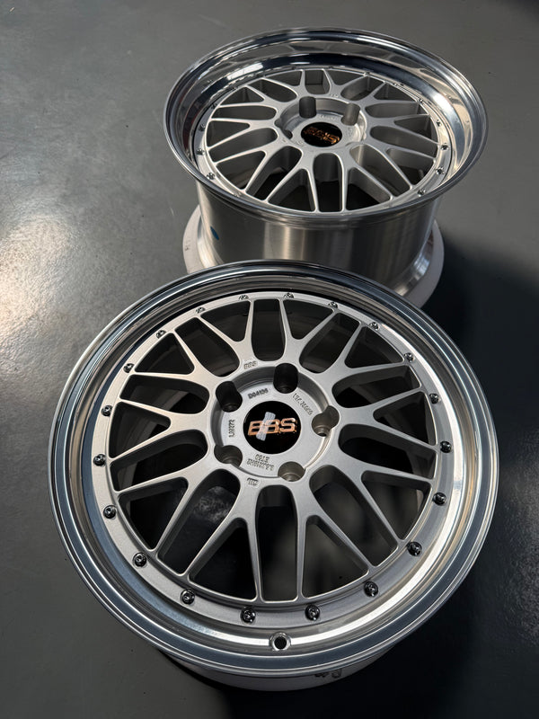 New 19x8.5 19x11 Overdrive LM Classic Forged (4 wheels) Porsche Carrera 5x130 Silver