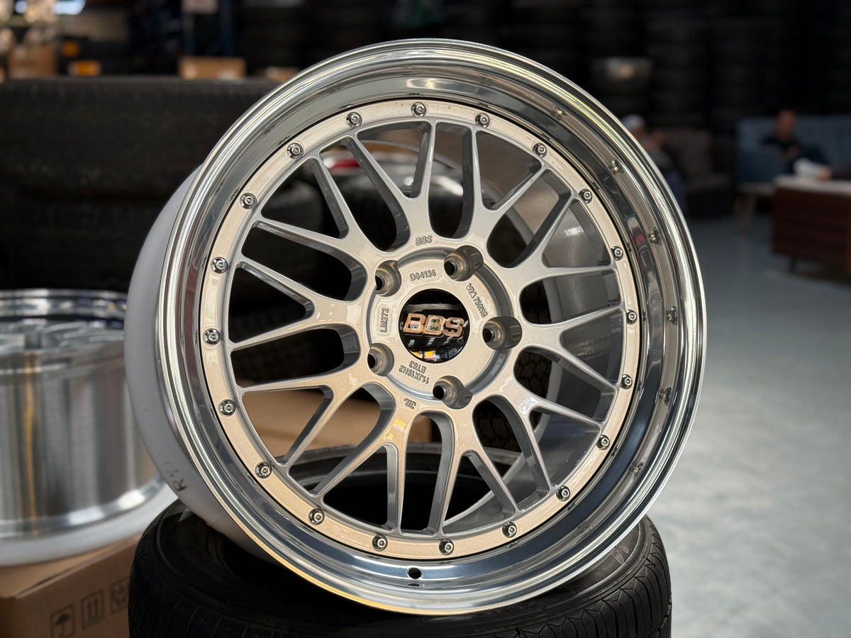 New 19x8.5 19x11 Overdrive LM Classic Forged (4 wheels) Porsche Carrera 5x130 Silver
