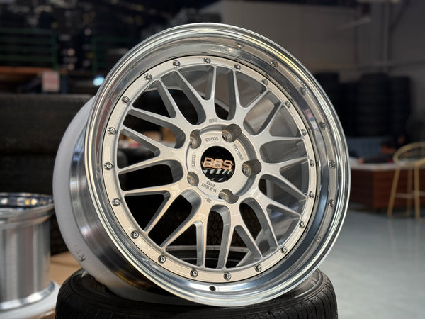 New 19x8.5 19x11 Overdrive LM Classic Forged (4 wheels) Porsche Carrera 5x130 Silver