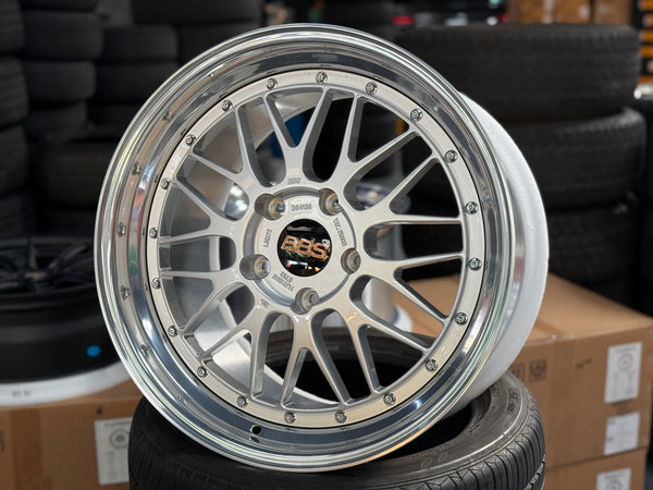 New 19x8.5 19x11 Overdrive LM Classic Forged (4 wheels) Porsche Carrera 5x130 Silver
