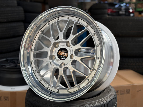 New 19x8.5 19x11 Overdrive LM Classic Forged (4 wheels) Porsche Carrera 5x130 Silver