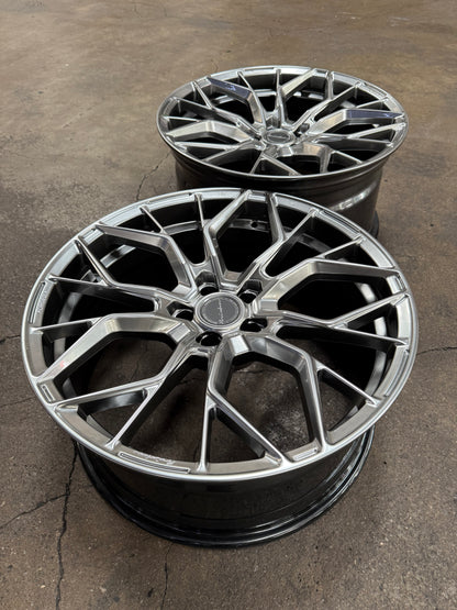 New 20x9 ET25 20x10 ET35 Brixton Forged RF10 (4 wheel) 5x112 Diamond Black