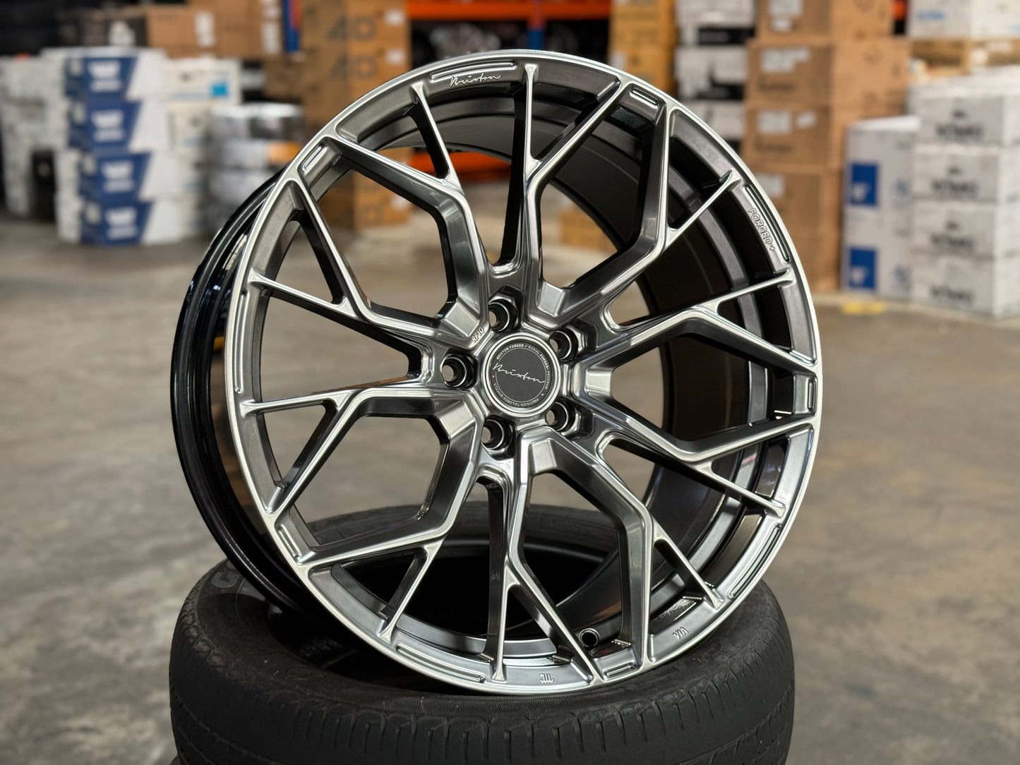[Bundle] 20x9 ET25 Brixton Forged RF10 (2 wheel) 5x112 Diamond Black