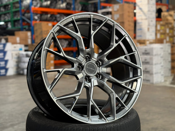 New 20x9 ET25 20x10 ET35 Brixton Forged RF10 (4 wheel) 5x112 Diamond Black
