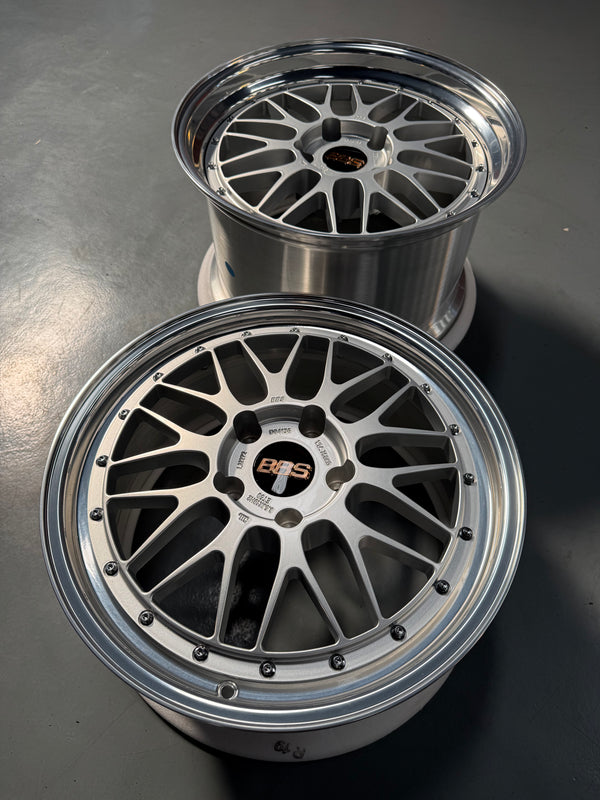 New 19x8.5 19x12 Overdrive LM Classic Forged (4 wheels) Porsche Carrera 5x130 Silver