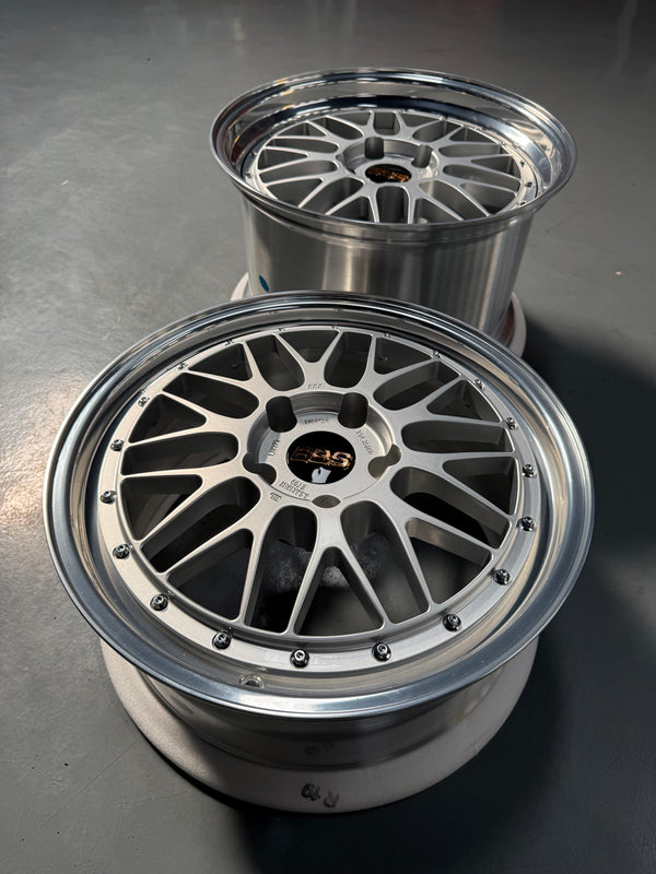 New 19x8.5 19x12 Overdrive LM Classic Forged (4 wheels) Porsche Carrera 5x130 Silver