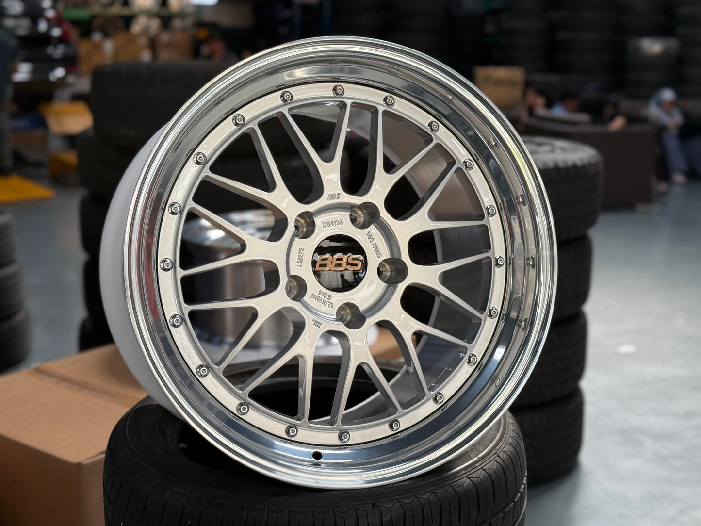 [Bundle] [2 wheels] New 19x12 ET44 Overdrive BBS LM Porsche Carrera 5x130 Silver