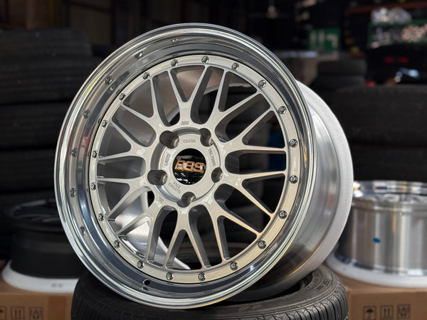 New 19x8.5 19x12 Overdrive LM Classic Forged (4 wheels) Porsche Carrera 5x130 Silver
