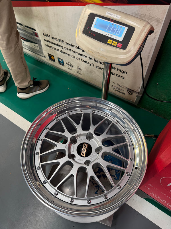 New 19x8.5 19x12 Overdrive LM Classic Forged (4 wheels) Porsche Carrera 5x130 Silver