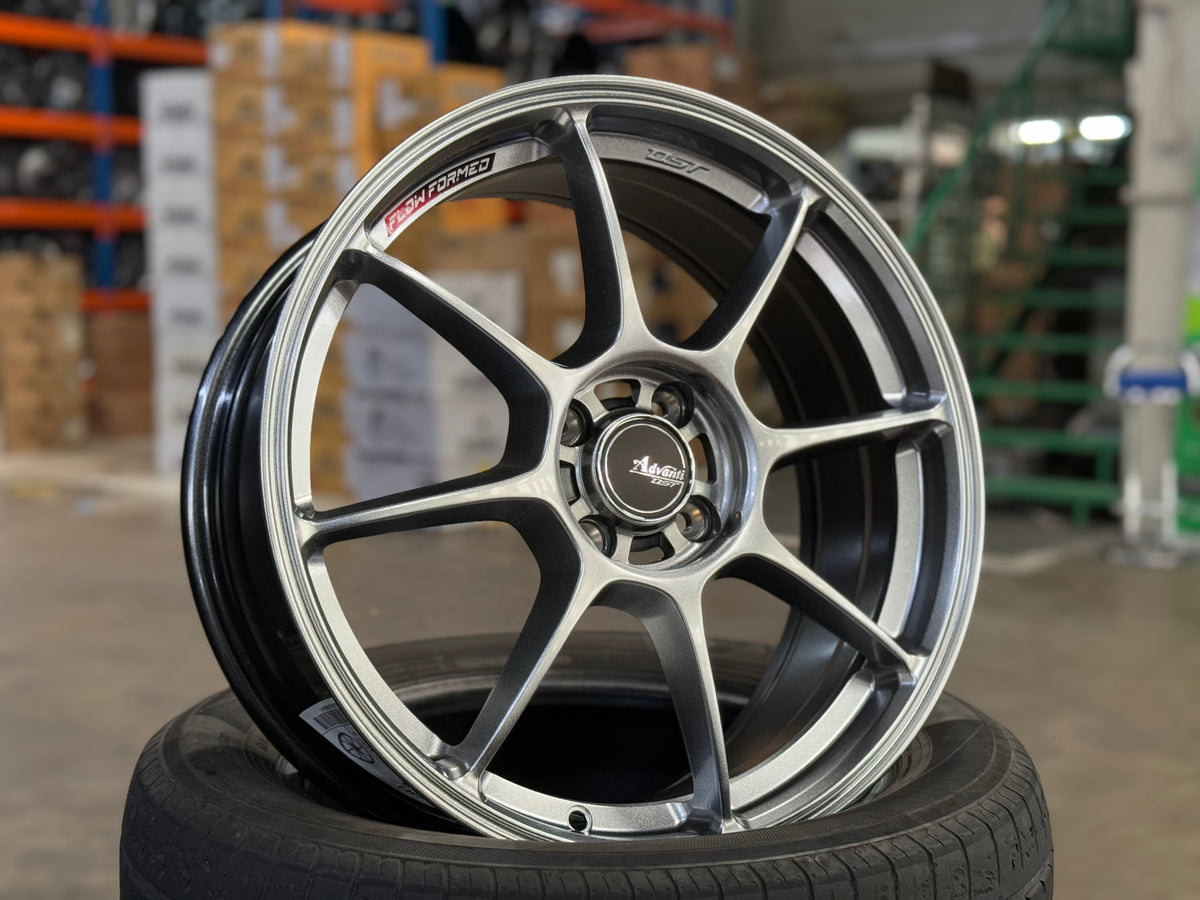 New 17X7 ET40 Advanti Blizzard Rim (4 wheel) Hyper Dark 4X100