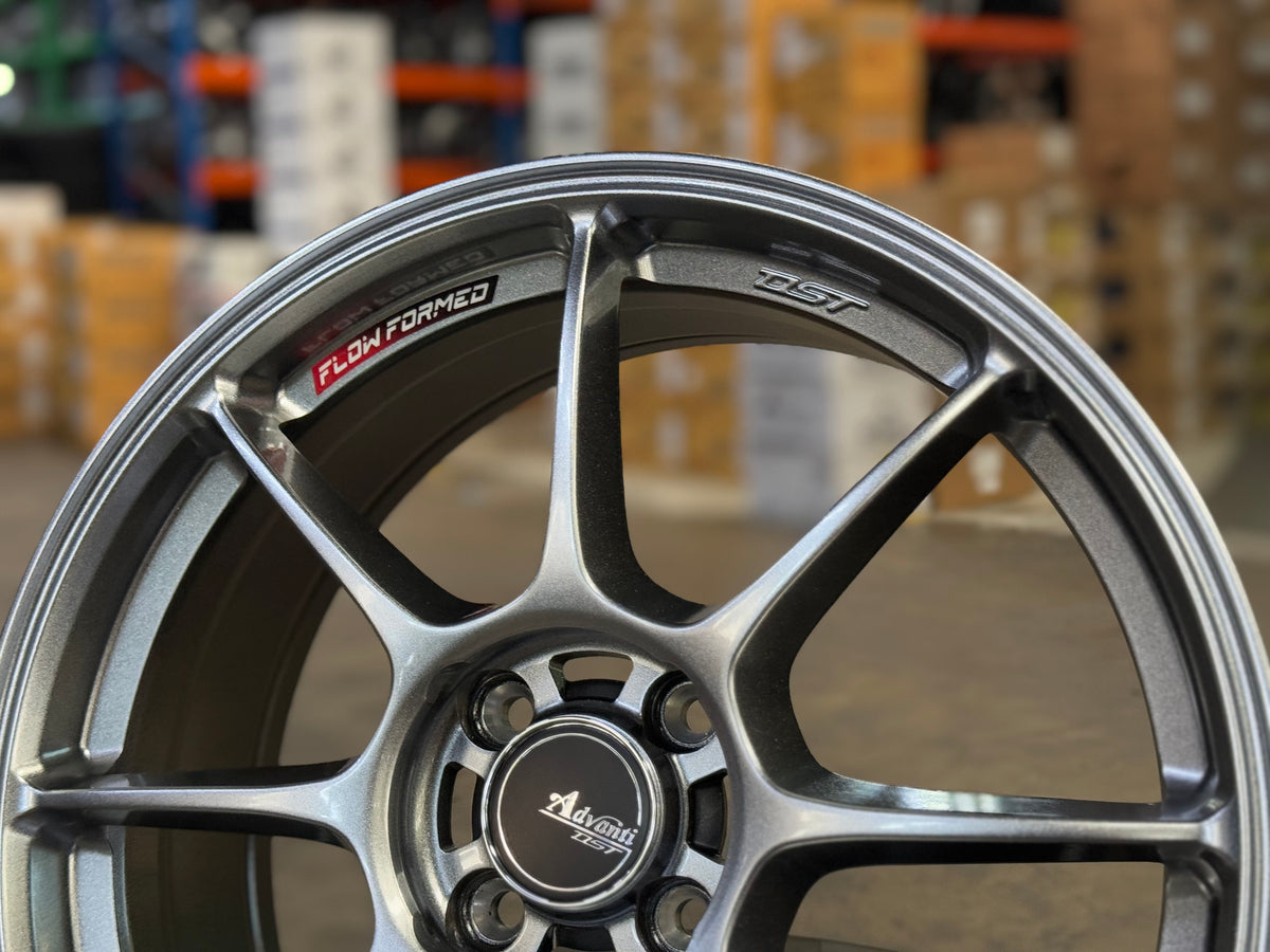 New 17X7 ET40 Advanti Blizzard Rim (4 wheel) Hyper Dark 4X100