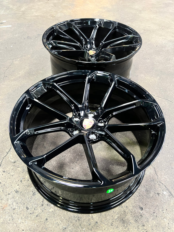 New 20x9 ET21 20x10.5 ET15 Overdrive Forged BF104 (4 wheel) 5x112 Black