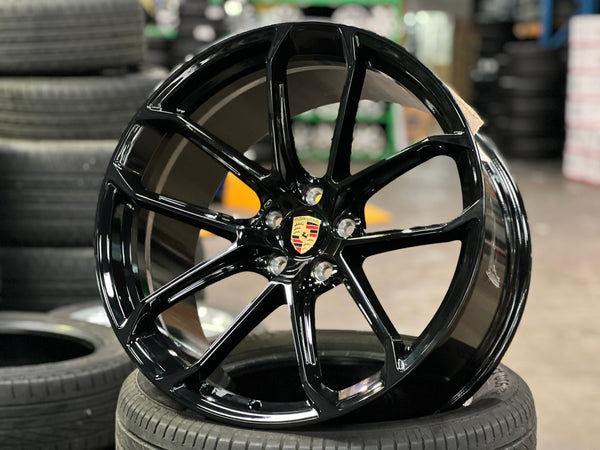 New 20x9 ET21 20x10.5 ET15 Overdrive Forged BF104 (4 wheel) 5x112 Black