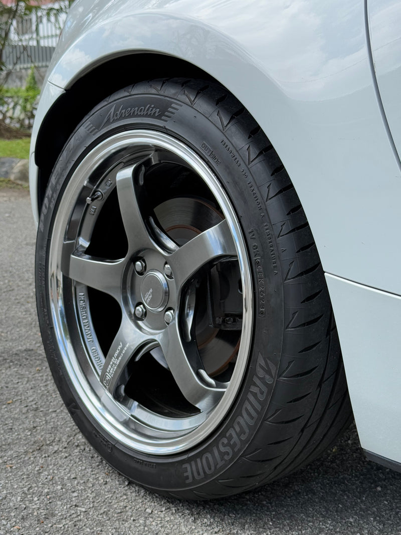 NEW 17X7.5 ET40 AOW GT Flow Formed Rim Racing White 5X100