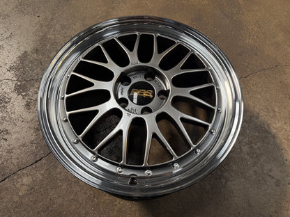 New 18X8 ET45 BBS LM Diamond Rim (4wheel) Black Disk & Black Bright Diamond-Cut 5X112