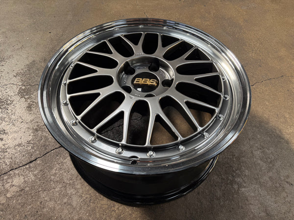 New 18X8 ET45 BBS LM Diamond Rim (4wheel) Black Disk & Black Bright Diamond-Cut 5X112