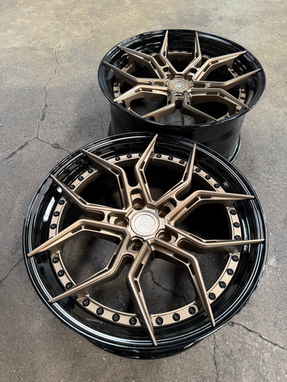 New 19x8.5 ET32 19x9.5 ET38 G Forged GF13 (4 wheels) Black Bronze 5x114.3