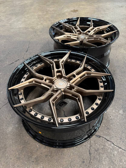 New 19x8.5 ET32 19x9.5 ET38 G Forged GF13 (4 wheels) Black Bronze 5x114.3