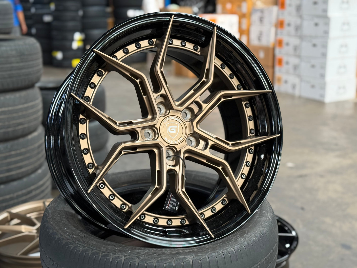 New 19x8.5 ET32 19x9.5 ET38 G Forged GF13 (4 wheels) Black Bronze 5x114.3