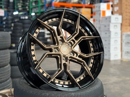 New 19x8.5 ET32 19x9.5 ET38 G Forged GF13 (4 wheels) Black Bronze 5x114.3