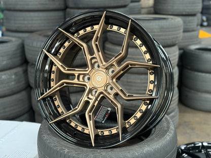 New 19x8.5 ET32 19x9.5 ET38 G Forged GF13 (4 wheels) Black Bronze 5x114.3