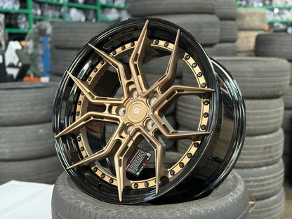 New 19x8.5 ET32 19x9.5 ET38 G Forged GF13 (4 wheels) Black Bronze 5x114.3