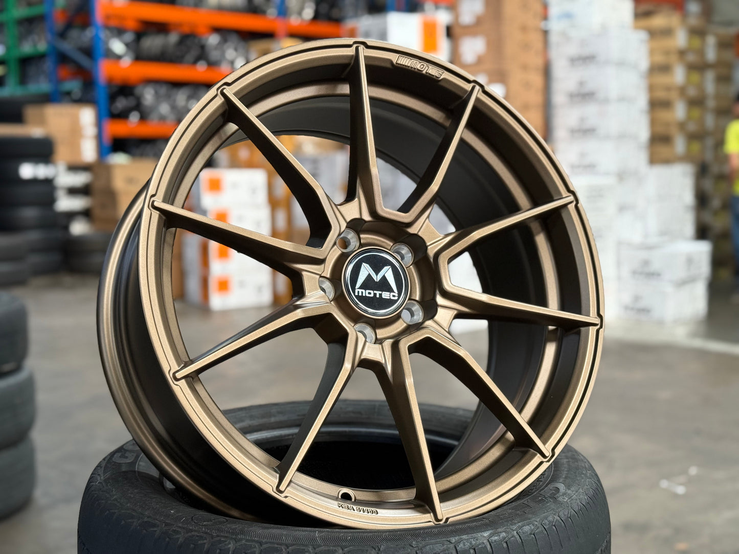 New 19x8.5 ET38 Motec MCR2 Rim (4 wheel) Bronze 5x112