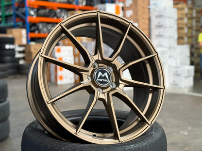 New 19x8.5 ET38 Motec MCR2 Rim (4 wheel) Bronze 5x112
