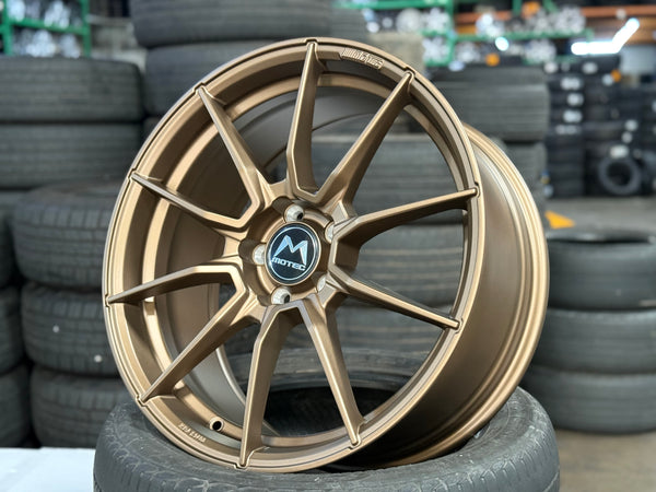 New 19x8.5 ET38 Motec MCR2 Rim (4 wheel) Bronze 5x112