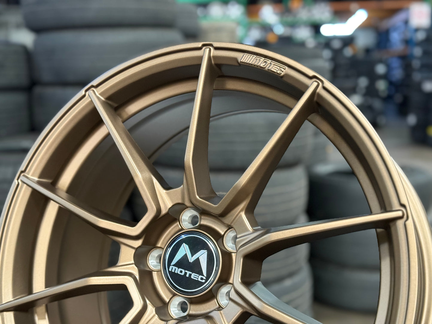 New 19x8.5 ET38 Motec MCR2 Rim (4 wheel) Bronze 5x112