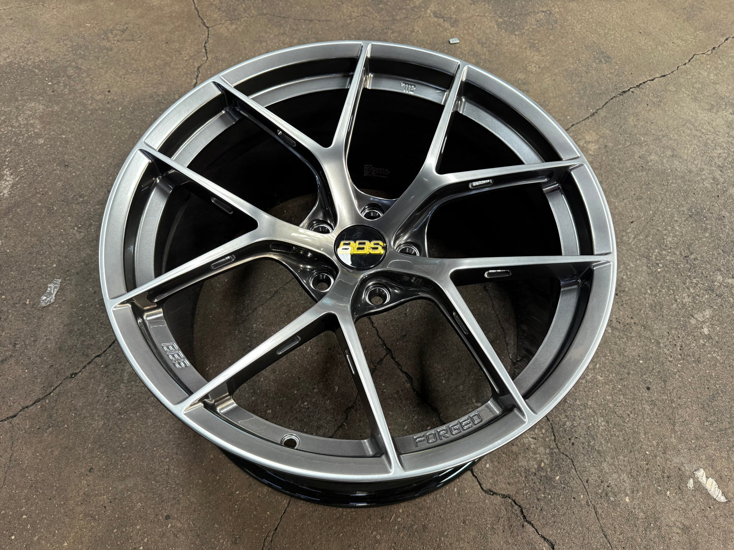 New 20x9.5 ET22 20x10.5 ET35 Overdrive Forged BBS FIR Design (4 wheel) 5x120 Hyper Black
