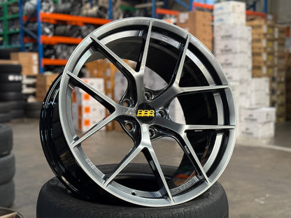 New 20x9.5 ET22 20x10.5 ET35 Overdrive Forged BBS FIR Design (4 wheel) 5x120 Hyper Black