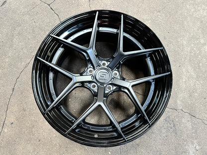 New 19x8.5 ET30 19x9.5 ET40 G Forged GF01 (4 wheels) Gloss Black 5x112
