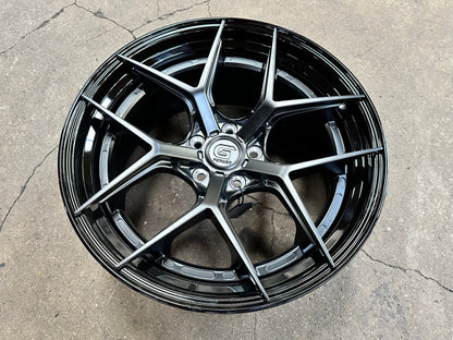 New 19x8.5 ET30 19x9.5 ET40 G Forged GF01 (4 wheels) Gloss Black 5x112