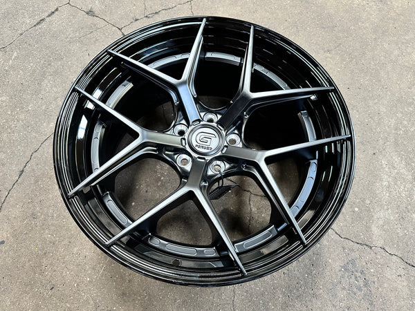 New 19x8.5 ET30 19x9.5 ET40 G Forged GF01 (4 wheels) Gloss Black 5x112