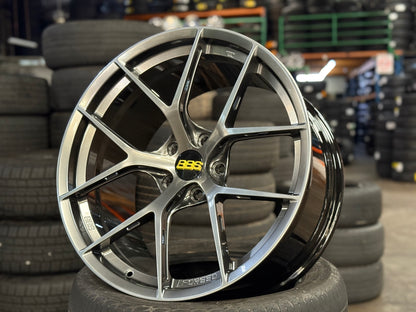 New 20x9.5 ET22 20x10.5 ET35 Overdrive Forged BBS FIR Design (4 wheel) 5x120 Hyper Black