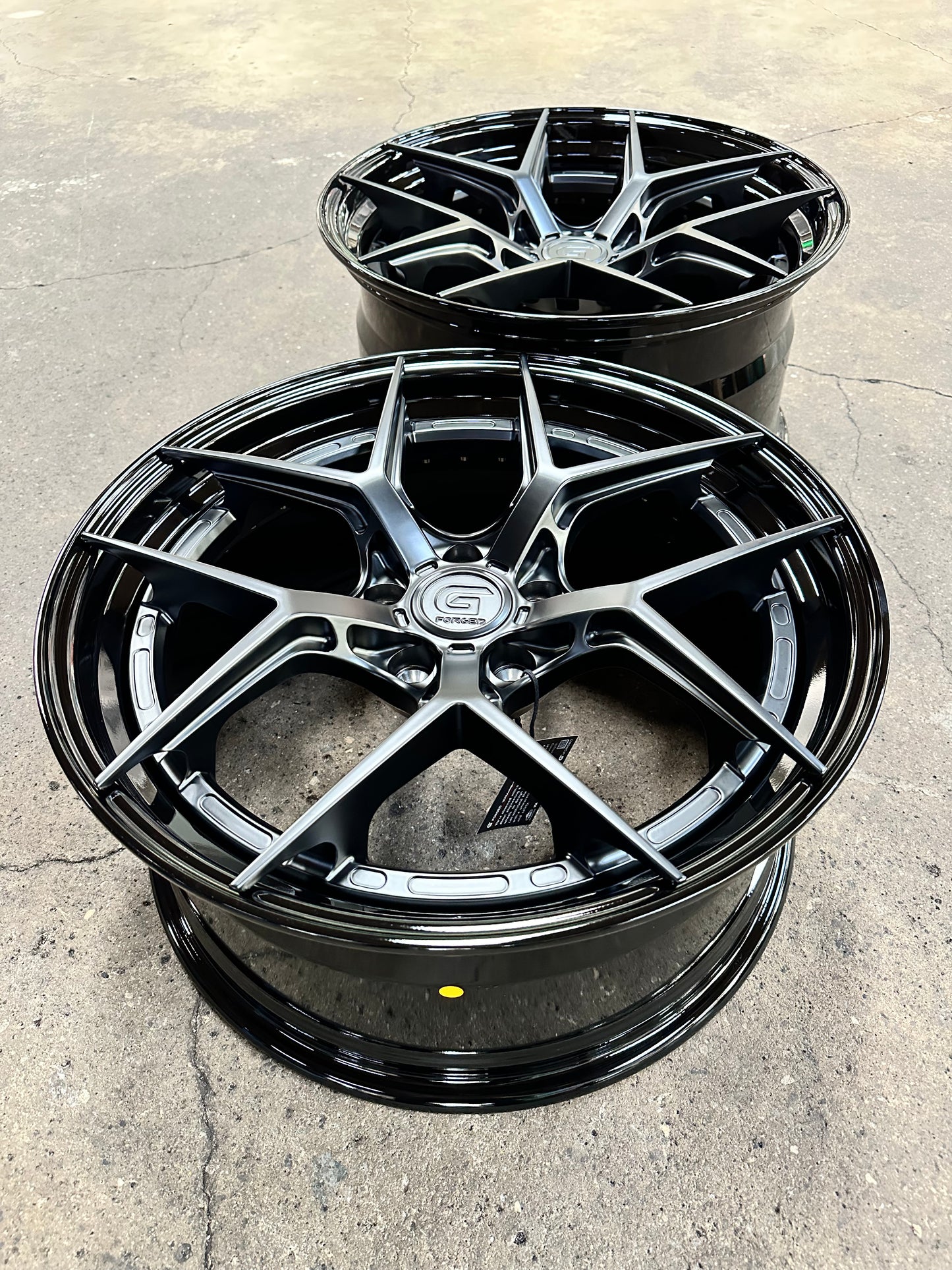New 19x8.5 ET30 19x9.5 ET40 G Forged GF01 (4 wheels) Gloss Black 5x112