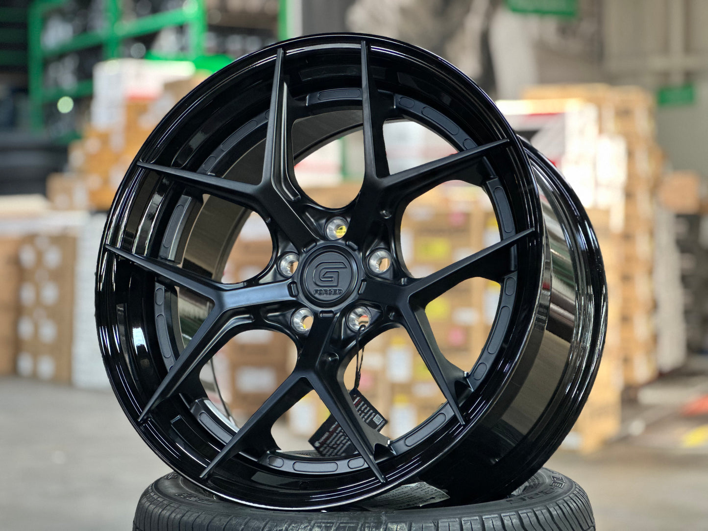 New 19x8.5 ET30 19x9.5 ET40 G Forged GF01 (4 wheels) Gloss Black 5x112