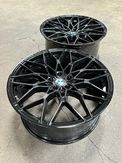 New 20x8.5 ET26 20x9.5 ET37 BMW Style 1000M (4 wheel) 5x112 Gloss Black