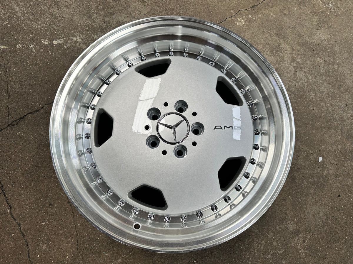 New 18x8.5 ET30 18x9.5 ET35 Mercedes AERO CLASSIC Staggered 5x112 Silver Polished Lips + 20 pcs Wheel Bolts