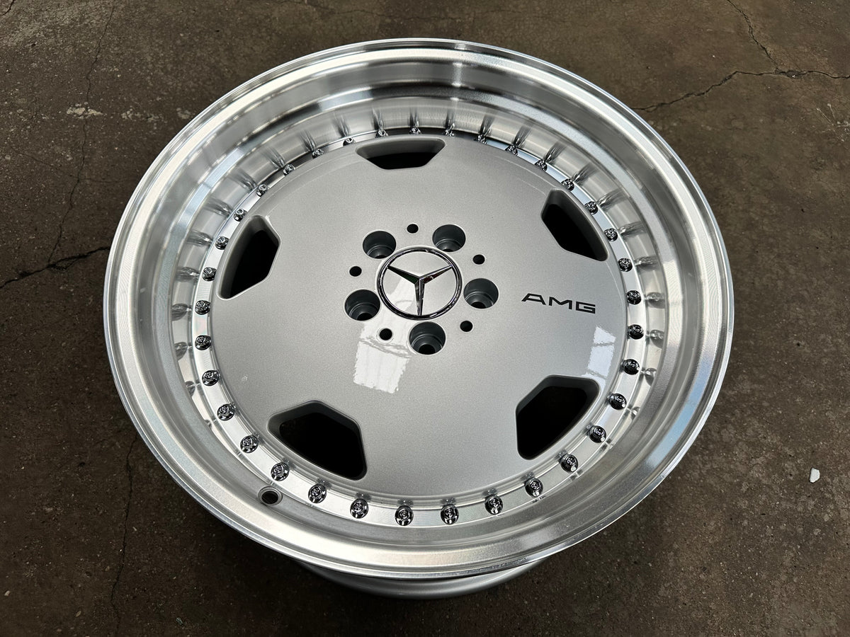 New 18x8.5 ET30 18x9.5 ET35 Mercedes AERO CLASSIC Staggered 5x112 Silver Polished Lips + 20 pcs Wheel Bolts