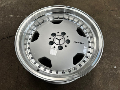 New 18x8.5 ET30 18x9.5 ET35 Mercedes AERO CLASSIC Staggered 5x112 Silver Polished Lips + 20 pcs Wheel Bolts