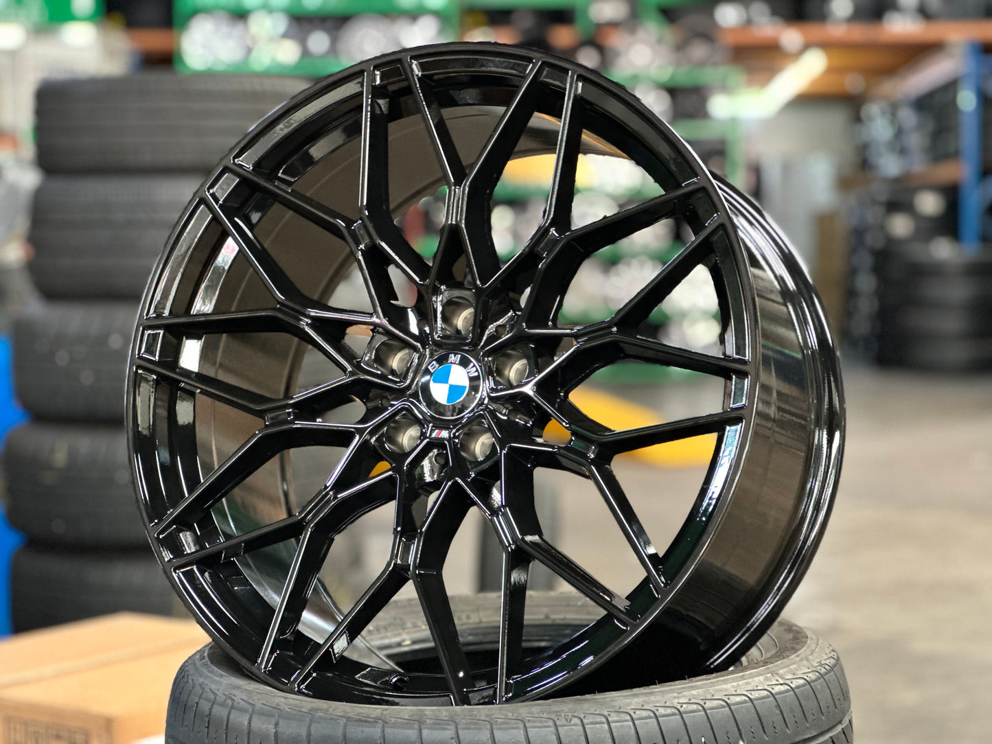 New 20x8.5 ET26 20x9.5 ET37 BMW Style 1000M (4 wheel) 5x112 Gloss Black