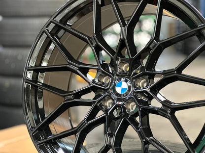 New 20x8.5 ET26 20x9.5 ET37 BMW Style 1000M (4 wheel) 5x112 Gloss Black