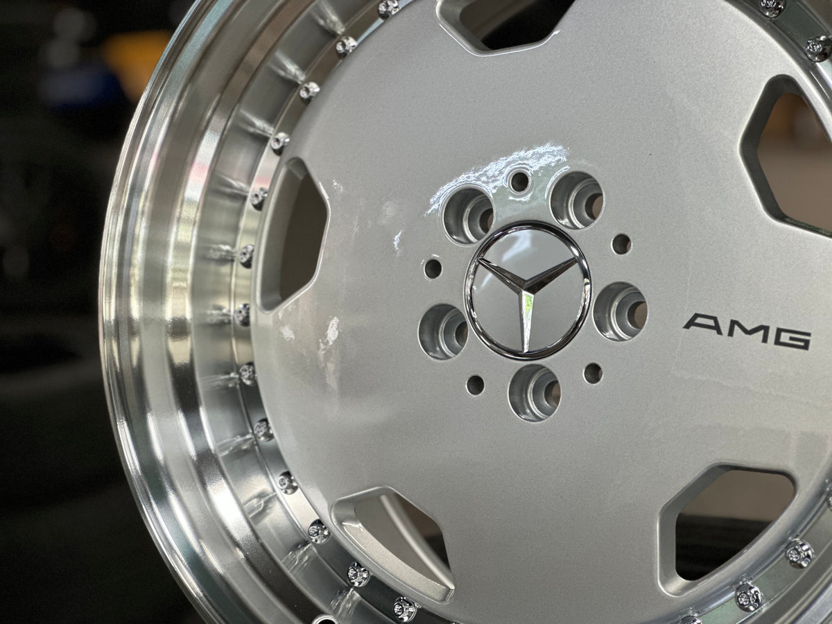New 18x8.5 ET30 18x9.5 ET35 Mercedes AERO CLASSIC Staggered 5x112 Silver Polished Lips + 20 pcs Wheel Bolts