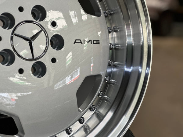New 18x8.5 ET30 18x9.5 ET35 Mercedes AERO CLASSIC Staggered 5x112 Silver Polished Lips + 20 pcs Wheel Bolts