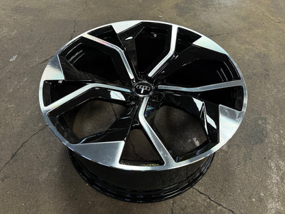 New 22x10 ET28 Overdrive Forged AUDI RS Q8 Rim (4 wheel) Black 5x112
