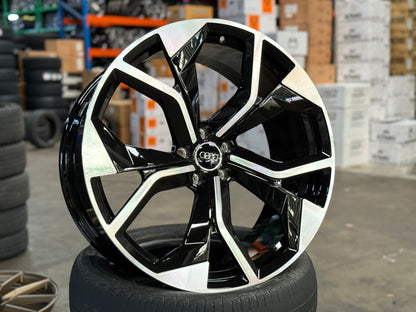 New 22x10 ET28 Overdrive Forged AUDI RS Q8 Rim (4 wheel) Black 5x112