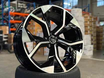 New 22x10 ET28 Overdrive Forged AUDI RS Q8 Rim (4 wheel) Black 5x112